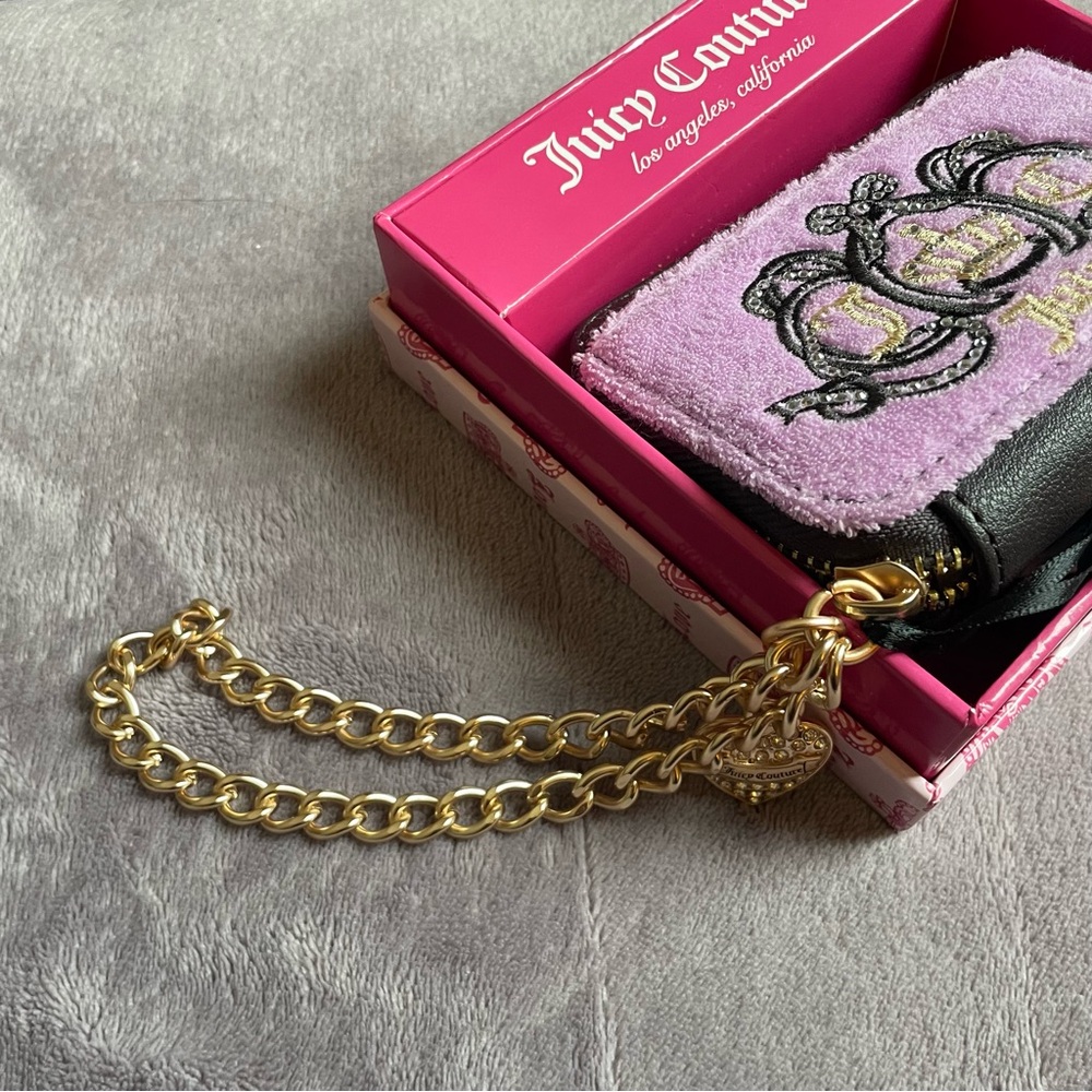 Juicy Couture Wallet Gold Chain Wristlet - Picture 2 of 6